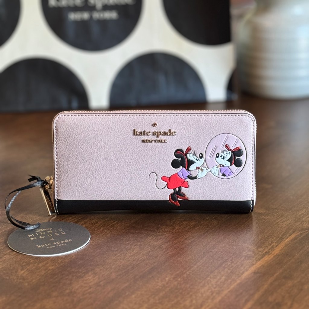 Kate Spade X Disney Minnie Mouse Large Continental Wallet - Limited Edition